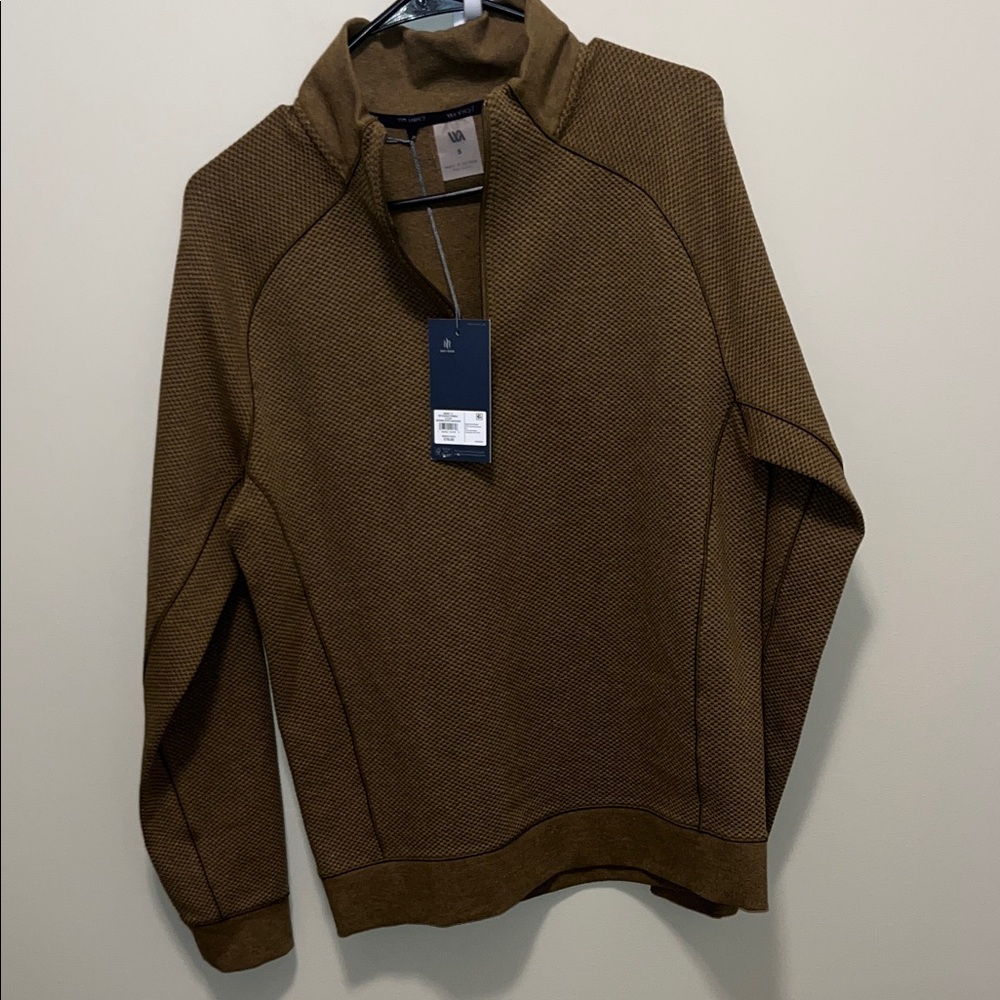 Men's Classic Brown Zip-Up Sweater